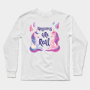 unicorns are real Long Sleeve T-Shirt